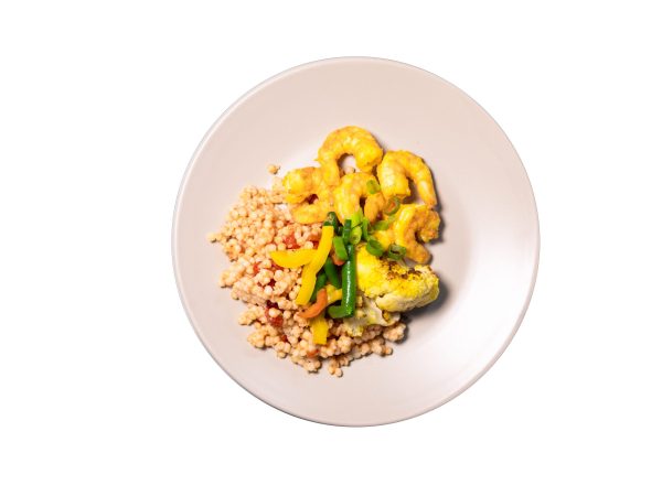 Couscous met gamba’s en groenten van Balanced Meals