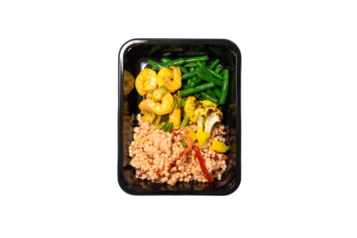 Couscous met gamba’s en groenten van Balanced Meals